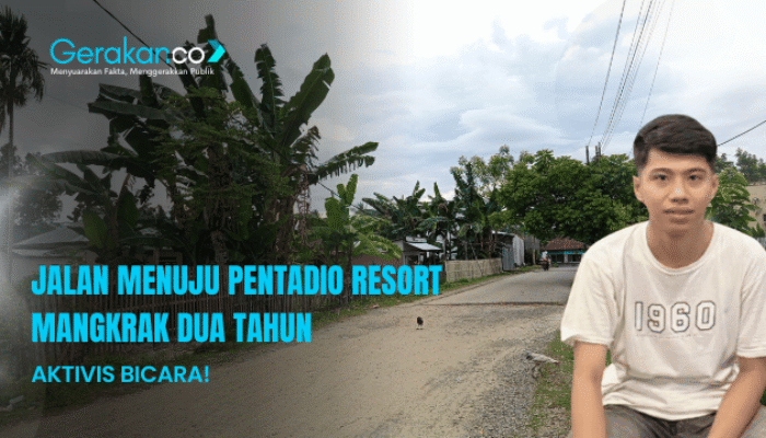 Jalan Menuju Pentadio Resort Mangkrak Dua Tahun (2) Jalan Menuju Pentadio Resort Mangkrak Dua Tahun