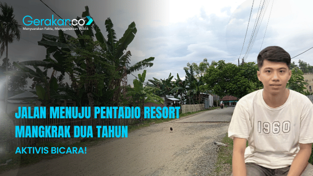 Jalan Menuju Pentadio Resort Mangkrak Dua Tahun