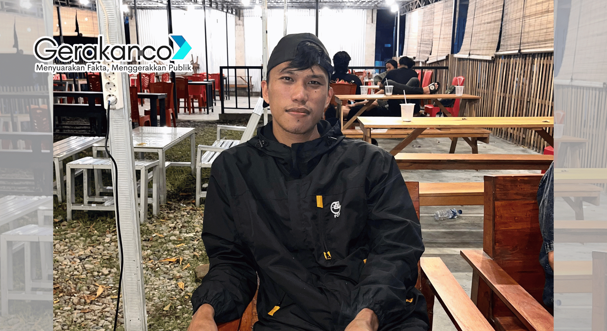 Adnan R. Abas; penulis sementara menyelesaikan studi S1-nya di Jurusan Akuntansi UNG; juga aktif dalam gerakan literasi, dan tempat ia bersemayam (belajar) paling banyak yakni di HMI Cabang Gorontalo.