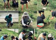 Mahasiswa KKN Tematik Gelar Penanaman Pohon di Area Pintu Air 5 Desa Tabumela